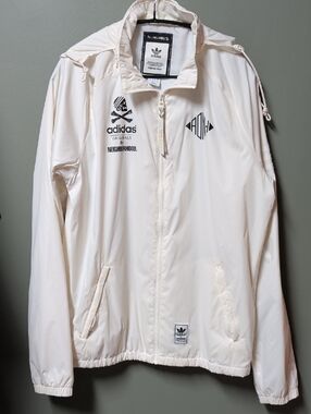 adidas Originals Neighborhood White Windbreaker Jacket Small